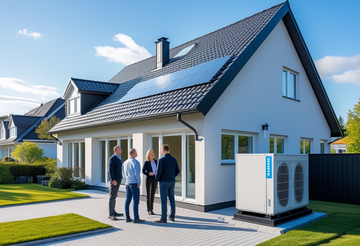 Energisavings med tagrenovering og varmepumpe i Ikast